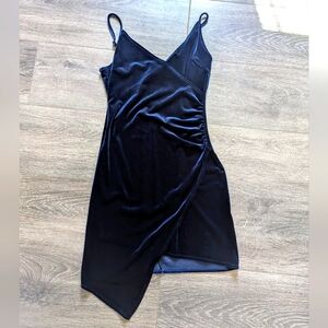 Forever 21 Blue Asymmetrical Cut Out Dress